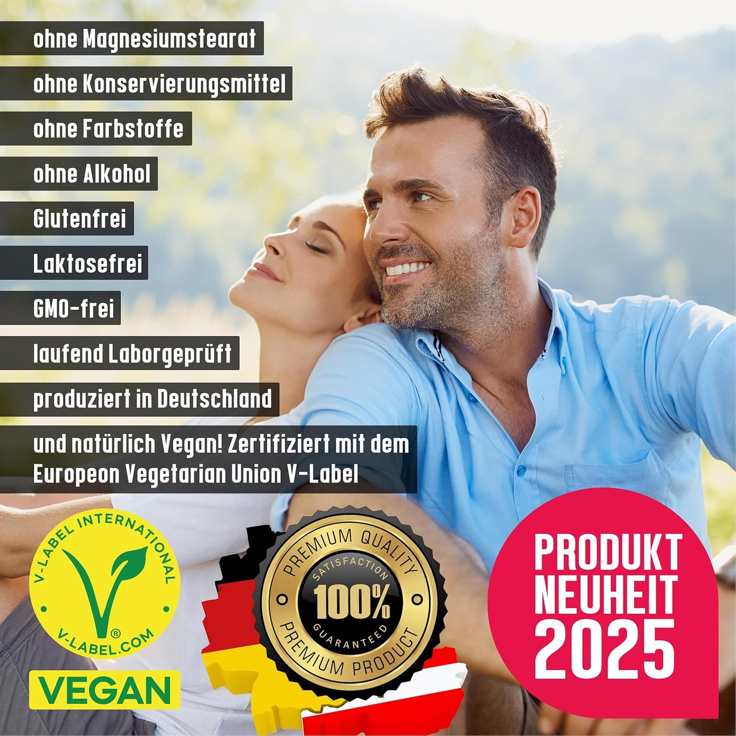 Vegan All-in-One Tropfen - Vitamin B12+B2+B6+B9 Folsäure + Zink + Eisen + Selen + Natrium + Kalium + Jod - Komplex mit natürlichem Tropical Fruchtgeschmack (20ml = ca. 4 Monats-Vorrat)