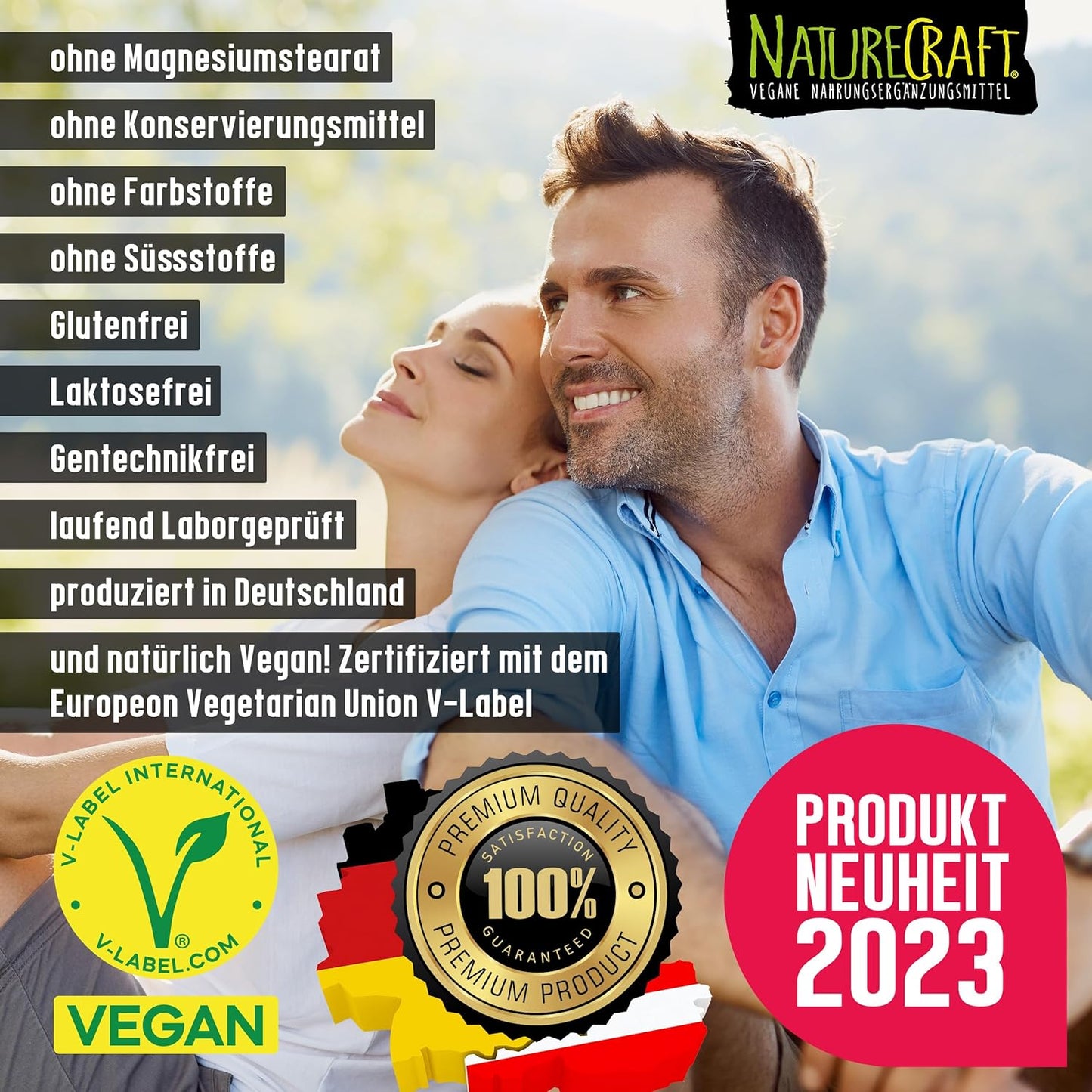 Vegan Multivitamins - 25 Vitamine, Mineralien und Spurenelemente - B12, D3, K2, Calcium, Zink, Eisen, Magnesium und viele weitere - mit 120 Kapseln (4 Monats-Vorrat)